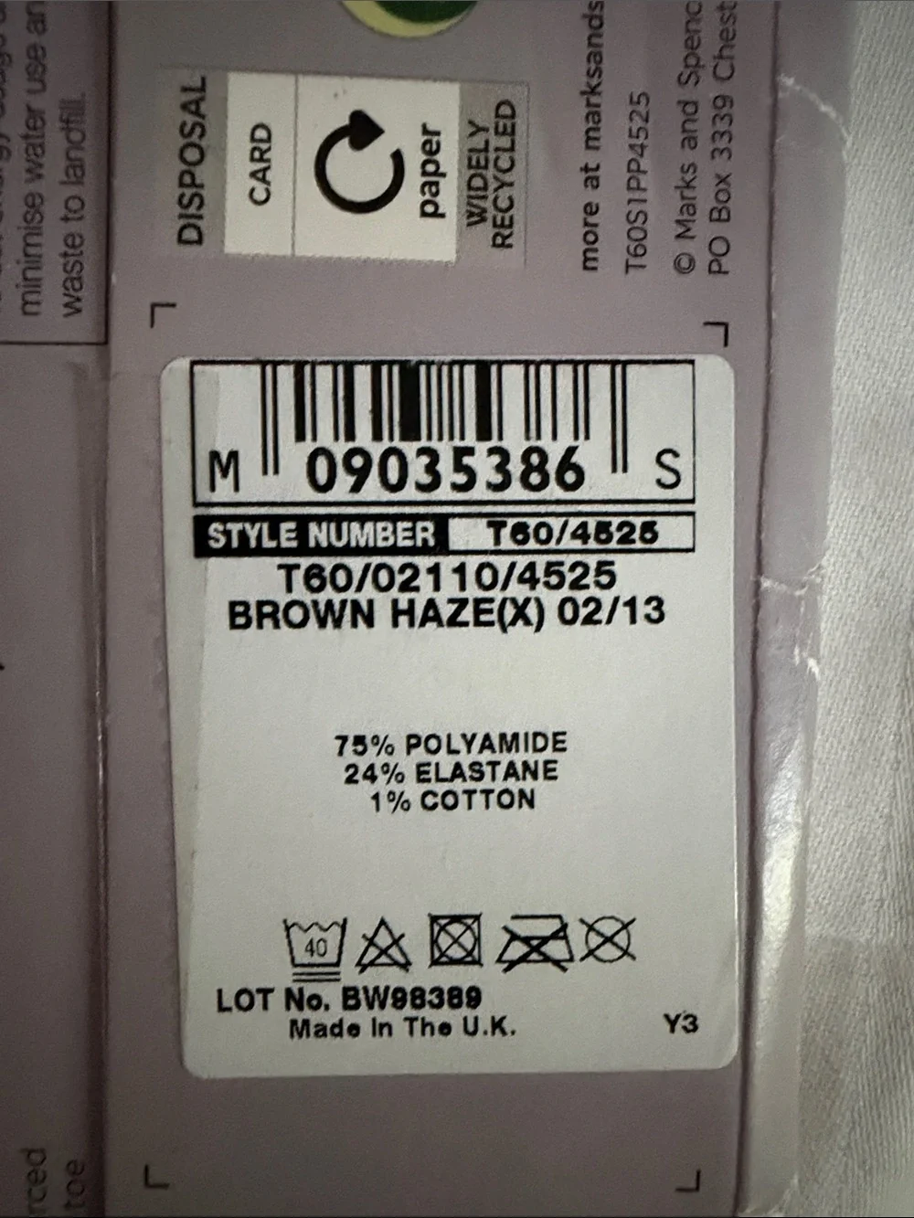 Marks & Spencer Shine Firm Support Tights in Brown Haze